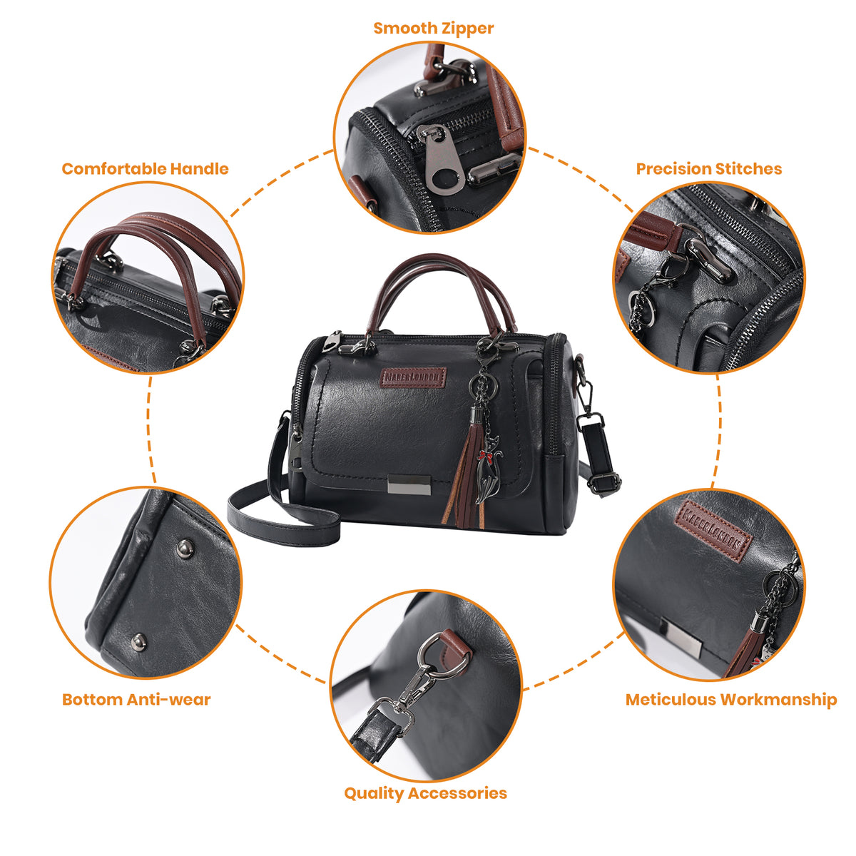 Alledaagse crossbodytas met meerdere ritsen - Bestseller